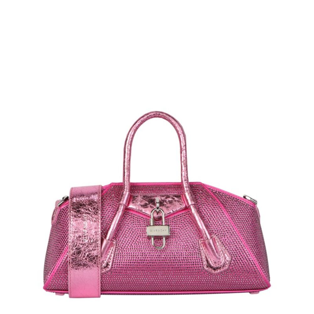 Givenchy Mini Antigona Shoulder Bag With Strass Womens